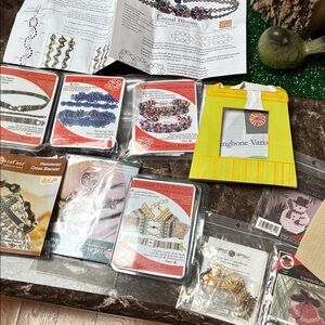 Jewelry craft beading KITS Ndebele Herringbone bracelet garden Mill hill